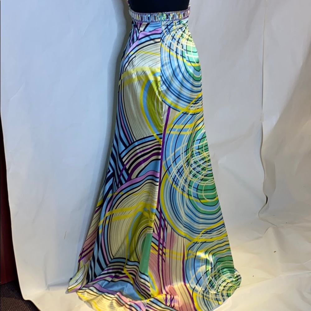 Multi Print Prom Gown - Picture 6 of 6